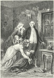 Louis XVI saying goodbye to his family before his execution by Frederic Theodore (after) Lix