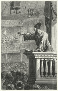An imam reading from the Koran by Frederic Theodore Lix