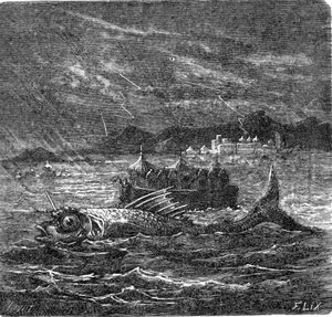 The giant fish of the universal flood according to the Hindus by Frederic Theodore Lix