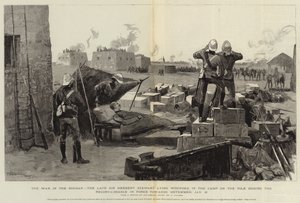 The War in the Soudan, the Late Sir Herbert Stewart lying wounded in the Camp on the Nile during the Reconnaissance in Force towards Metemmeh, 21 January by Frederic Villiers