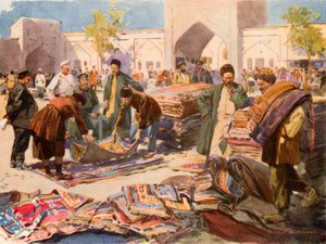 A Carpet Fair at Astrakhan by Frederic de Haenen