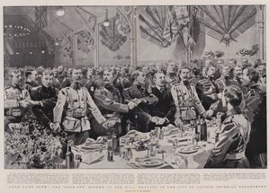 Auld Lang Syne, the Send-off Dinner to the HAC Battery of the City of London Imperial Volunteers by Frederic de Haenen