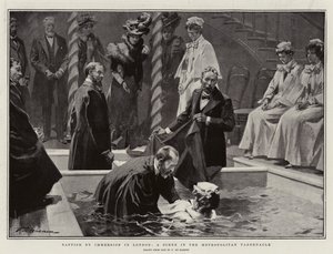 Baptism by Immersion in London, a Scene in the Metropolitan Tabernacle by Frederic de Haenen
