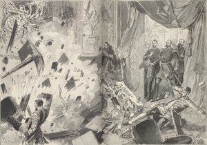 Emperor Alexander II after the explosion, evening of February 17, 1880 by Frederic de Haenen
