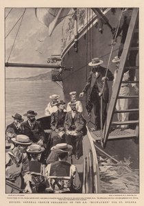 Exiled, General Cronje embarking on the SS Milwaukee for St Helena by Frederic de Haenen
