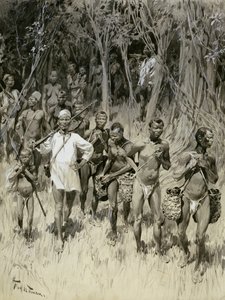 How the white man trades in the Congo State: bringing in rubber and hostages by Frederic de Haenen