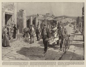 Moderns in the Home of the Ancients, A Street Scene in Pompeii by Frederic de Haenen