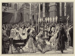 The Ceremony at the Stone of Unction, Anointing the Effigy of Our Lord by Frederic de Haenen