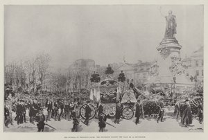 The Funeral of President Faure, the Procession passing the Place de la Republique by Frederic de Haenen