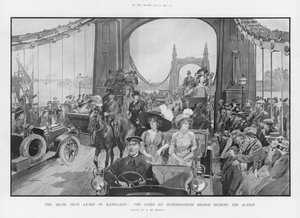 The Scene on Hammersmith Bridge During the Season by Frederic de Haenen