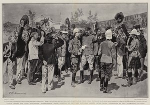 Three Cheers for Lord Kitchener, Surrendered Boers Anxious to join the National Scouts after being addressed by the Commander-in-Chief by Frederic de Haenen