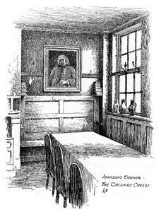 Johnsons Corner, the Cheshire Cheese Pub, City of London
