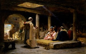 Cafe at Biskra, Algeria, 1884