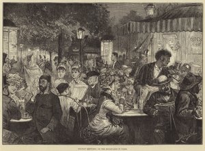 Holiday Sketches, on the Boulevards in Paris by Frederick Barnard