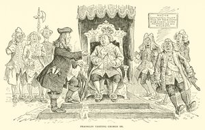 Franklin visiting George III by Frederick Burr Opper