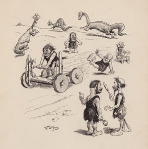 Our Antediluvian Ancestors by F Opper: Frontispiece