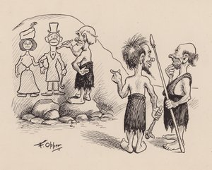 Our Antediluvian Ancestors by F Opper: Number Forty Five