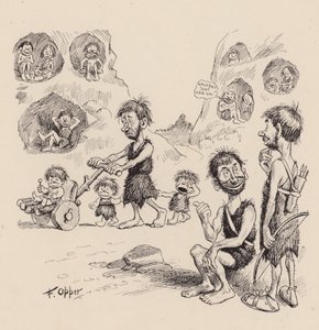 Our Antediluvian Ancestors by F Opper: Number Twenty Three