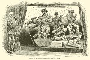 Study of Washington crossing the Delaware by Frederick Burr Opper