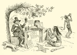 The Puritans barter with the Indians by Frederick Burr Opper