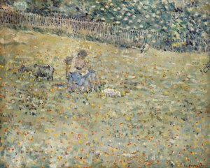 Woman and Goat by Frederick Carl Frieseke
