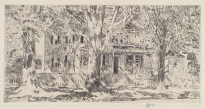 House on the Main Street, Easthampton by Frederick Childe Hassam