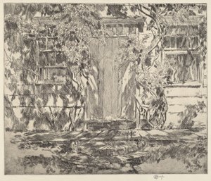 Old Doorway, Easthampton by Frederick Childe Hassam
