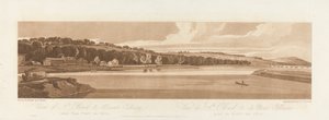 View of St. Cloud and Mt. Calvary taken from Pont de Seve 1802; Plate 18 from Views in Paris, the Emanuel Volume tracing of the plate by Frederick Christian Lewis the Elder