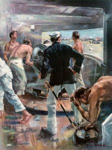 The Battle of Manila Bay.--Fighting a Six-Inch Gun on Board the Olympia by Frederick Coffay Yohn