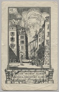 Bookplate: William Truman Aldrich and Dorthea Davenport Aldrich, Ex Libris inscribed