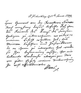 Letter by Paul I, Emperor of Russia, to General Numsen by Frederick George Netherclift