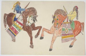 Two Men on Horseback