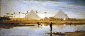 The Ford to the Village Near the Pyramids by Frederick Goodall