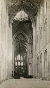 Ely Cathedral: Nave to East, from Octagon Arch