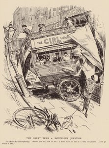 The Great Tram v Motor Bus Question by Frederick Henry Townsend