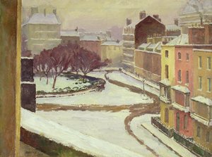 Snow in Hanover Square, London