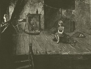 Poor Children in an Attic by Frederick L. Bernard