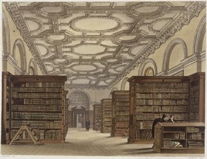 Interior of the Public Library, Cambridge, from 