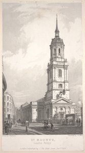 St. Magnus, London Bridge (engraving by John Henry Le Keux)