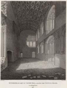 Interior of part of Crosby Hall by Frederick Nash