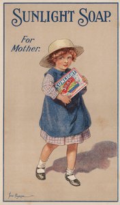 Little Girl Carrying a Box of Soap for Her Mother: Advertisement for Sunlight Soap by Frederick Pegram