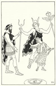 Quicksilver hurried Proserpina away from the palace of Pluto by Frederick Richardson