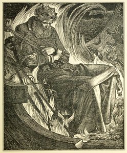 Death of King Warwulf by Frederick Sandys