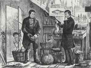 A Farmer Paying His Subscription to the Local Newspaper by Frederick Stuart after Church
