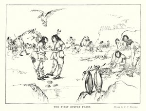 Primeval Scenes: The First Oyster Feast by Frederick Vango Burridge