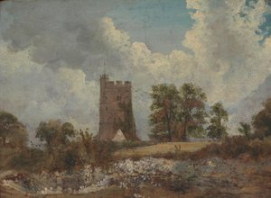 Landscape with a Church by Frederick W. Watts