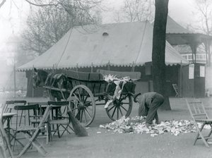 Clearing Up After a Bank Holiday at London Zoo in 1924 by Frederick William Bond