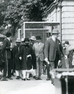 Sir Peter Chalmers Mitchell with Ethiopian Regent Haile Selassie and his entourage, London Zoo