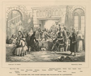 The Tabard Inn, the night before the pilgrimage to Canterbury by Frederick William Fairholt