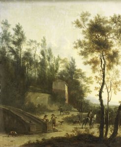 Italian Landscape with Hunters